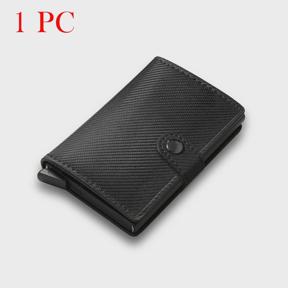 Minimalistische RFID-blokkerende Cardholder met Automatische Pop-Up | PU Leer