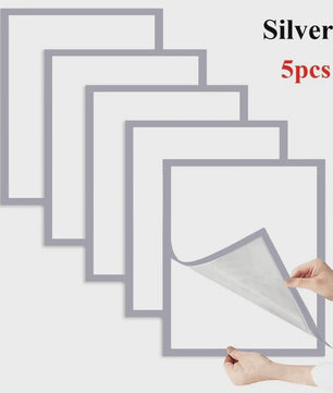 Set van 10 Magnetische Fotolijsten - A4/A6 - Zelfklevend & Herbruikbaar - Goud, Zilver, Zwart