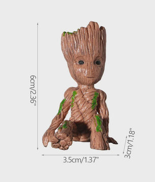 Groot Plantenpot & Decoratief Figuur - Leuke Woondecoratie