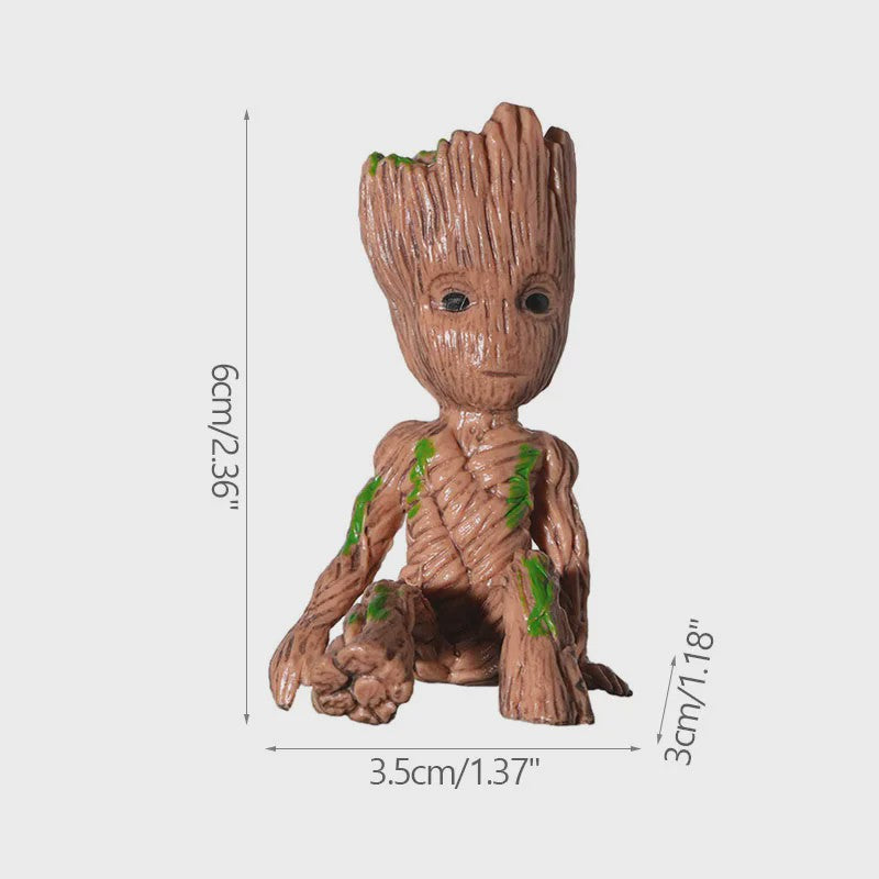 Groot Plantenpot & Decoratief Figuur - Leuke Woondecoratie