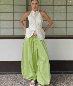 Dames Lantaarnbroek van 100% Katoen - Losse Pasvorm, Street Style