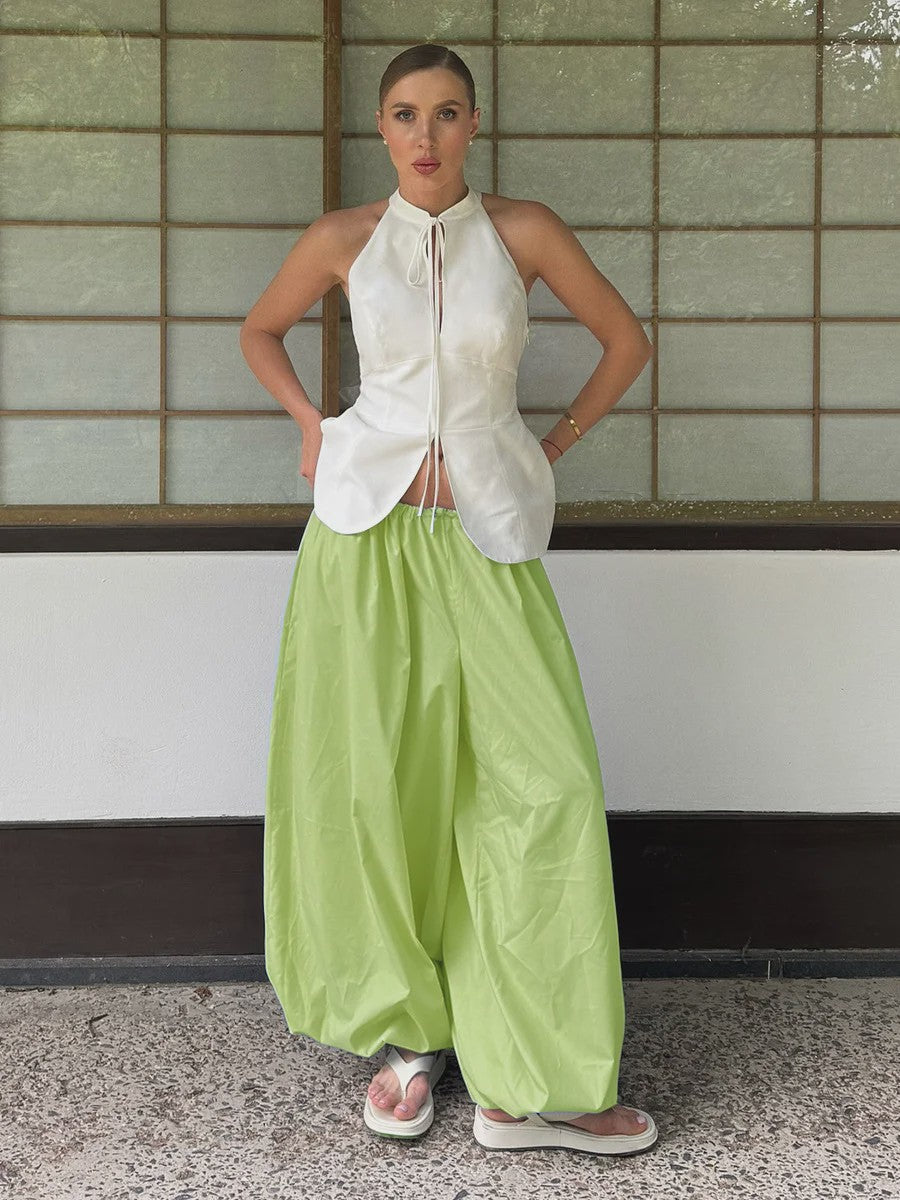 Dames Lantaarnbroek van 100% Katoen - Losse Pasvorm, Street Style