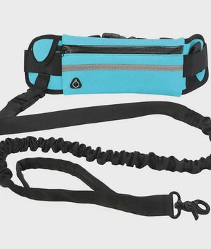 Handsfree Hondentuig met Heuptas - Reflecterend, Intrekbaar & Elastisch voor Lopen & Rennen