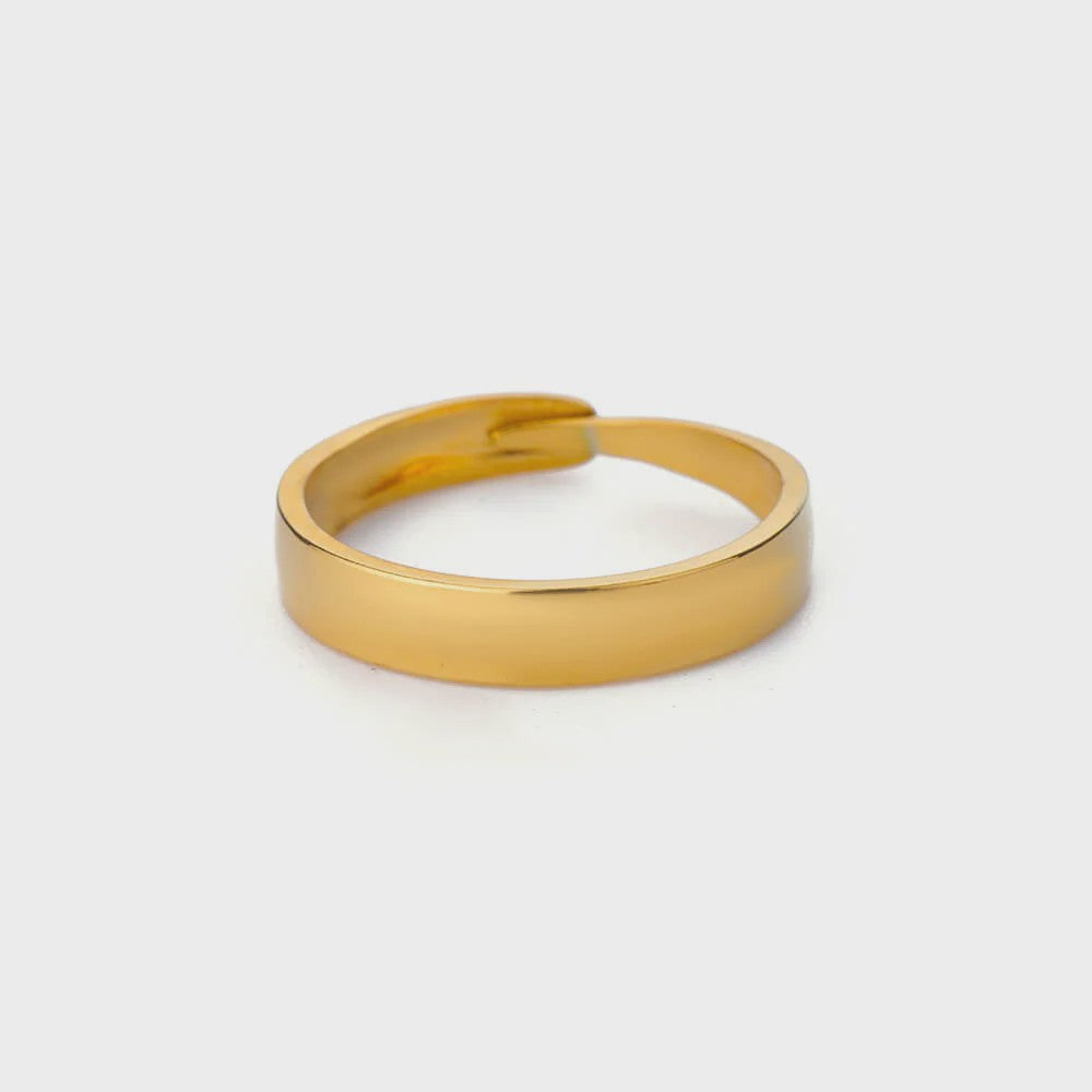 Luxe Gouden Ringen Set: Zirkonia & Boze Oog Design - Verstelbaar & Trendy