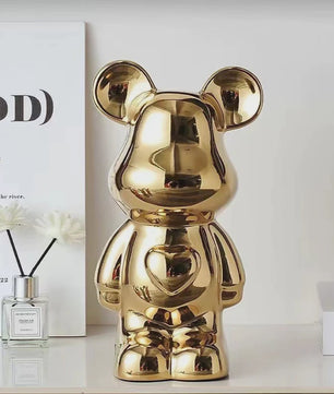 Keramische Bear Brick Beeldjes - Teddy Beer Decoratie voor Huis & Kamer (18/28 cm)