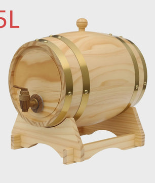 Eikenhouten Wijnvat 3L/5L met Tap & Standaard - Perfect voor Whisky, Wijn of Rum