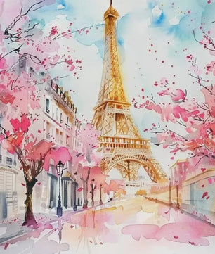 Franse Parijse Stadsgezichten Aquarel Kunst Posters Canvas Prints Wanddecoratie