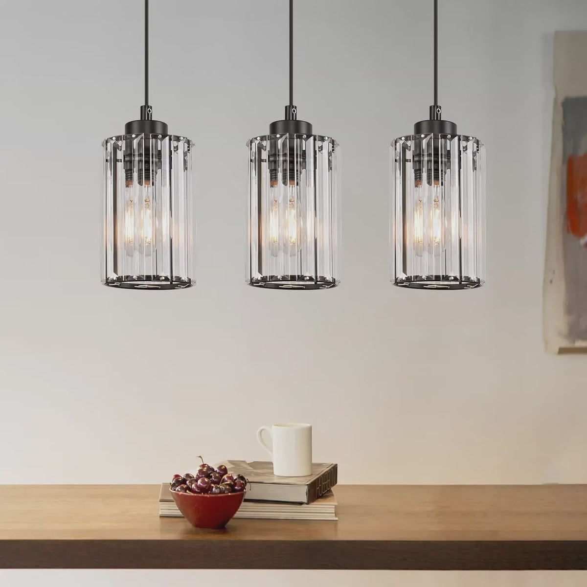 Moderne Kristallen Hanglamp voor Eettafel, Woonkamer & Keuken - E27 Fitting