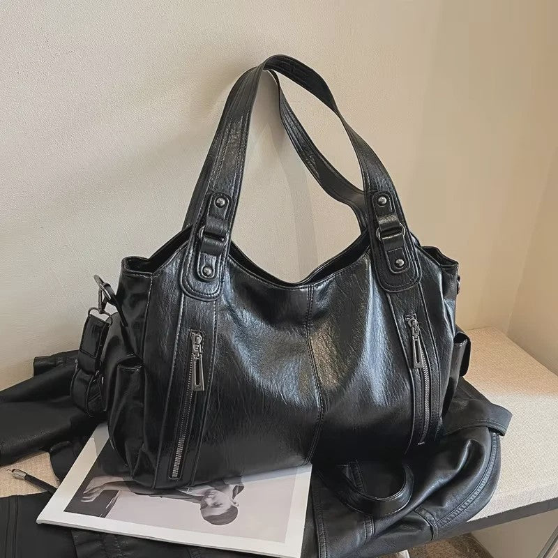 Stijlvolle PU Lederen Schoudertas voor Dames - Zacht & Fashionable