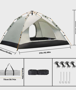 Automatische Pop-Up Tent - Snel Opzetten, Regen- en Zonbestendig voor Kamperen & Reizen