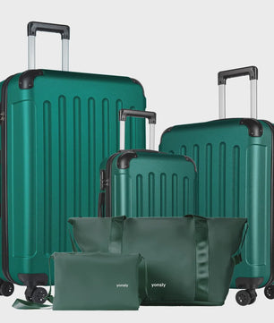 YONSLY 5-delige Reisbagage Set: Koffers, Reistas & Toilettas