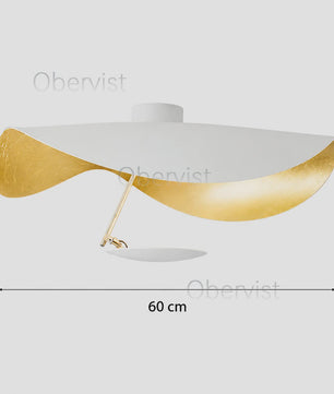 Moderne LED Plafondlamp Schotelvorm Goudkleurig Interieur - SediaXL