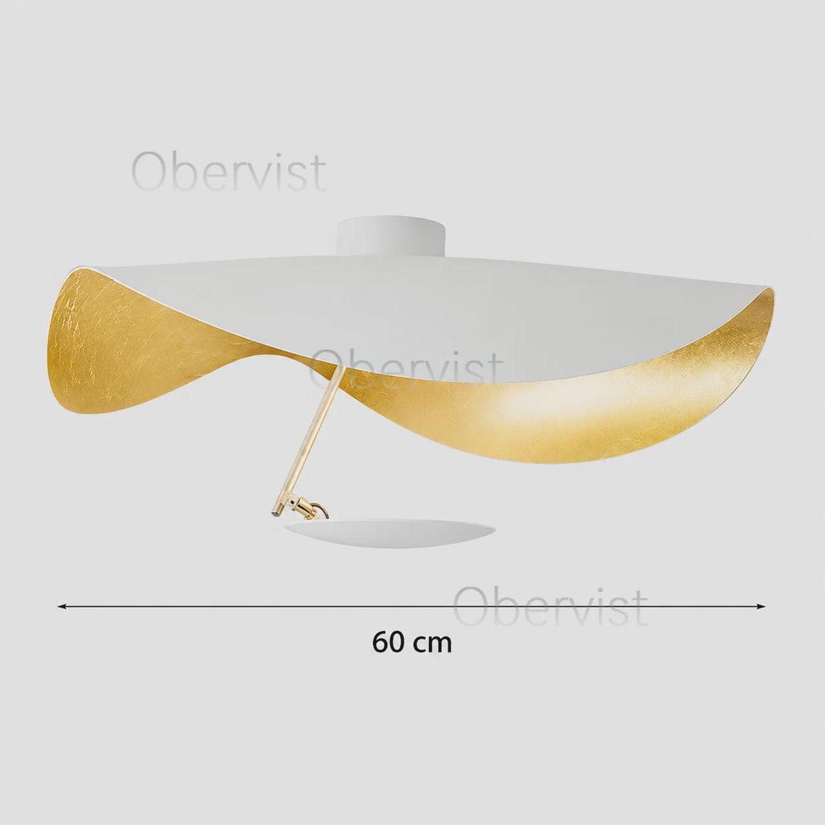 Moderne LED Plafondlamp Schotelvorm Goudkleurig Interieur - SediaXL