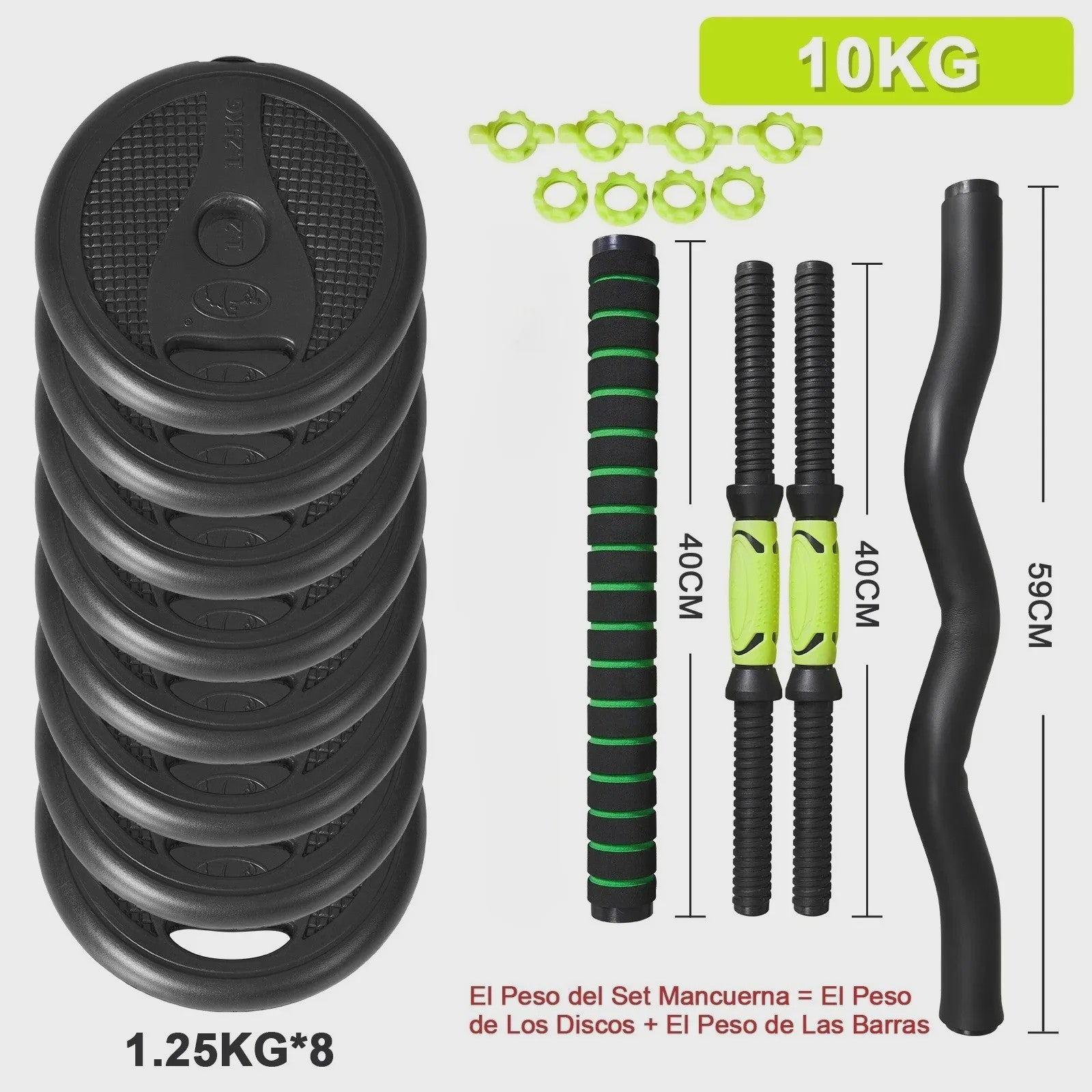 Verstelbare Dumbbell Set 10-40kg met Verbindingsstang - Complete Home Gym Krachttraining