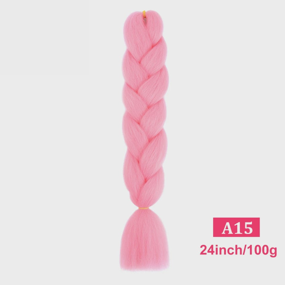 24 Inch Jumbo Braids Haarverlenging - Synthetisch Vlecht Haar in Kleurrijke Tinten