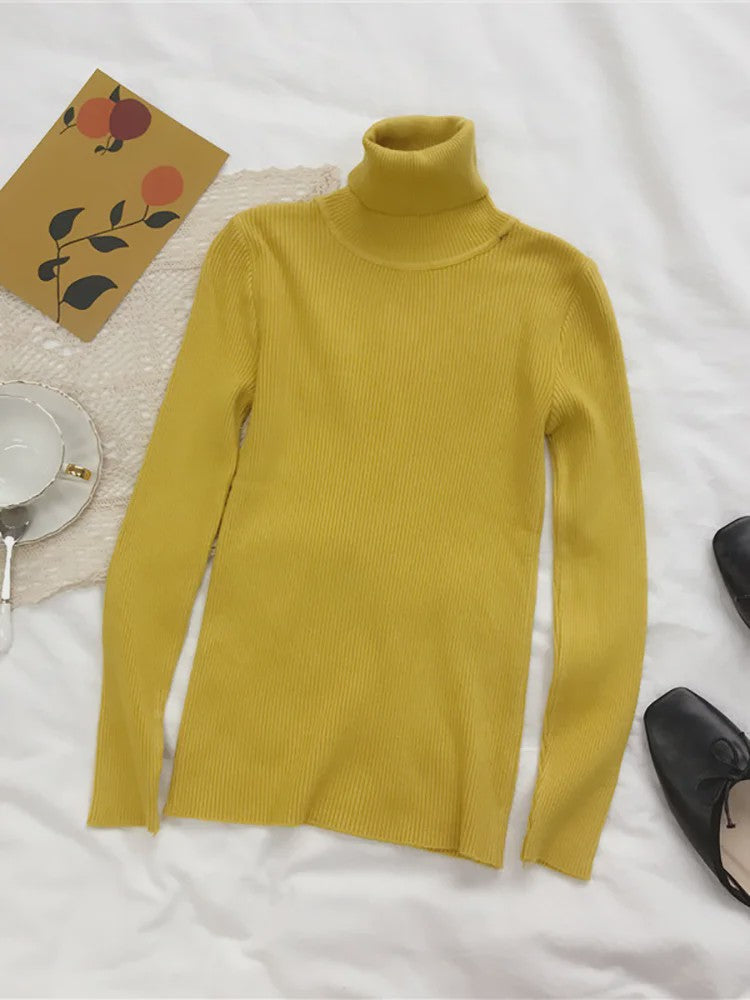 Dames Gebreide Turtleneck Trui - Slim Fit Koreaans Stijl | Herfst & Winter Collectie