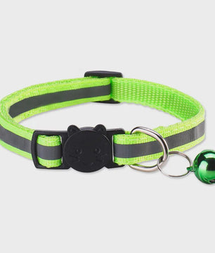 Reflecterende Halsband voor Katten & Kittens met Veiligheidsgesp en Belletje - Verstelbaar & Zacht