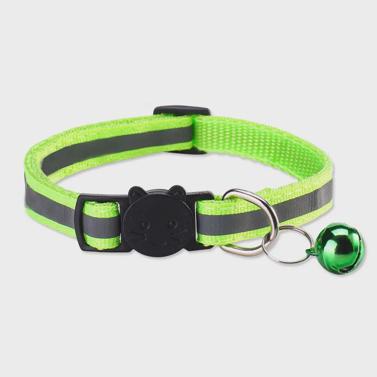 Reflecterende Halsband voor Katten & Kittens met Veiligheidsgesp en Belletje - Verstelbaar & Zacht