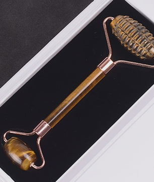 Luxe Jade Gezichtsmassage Roller & Gua Sha Set - Rose Gold