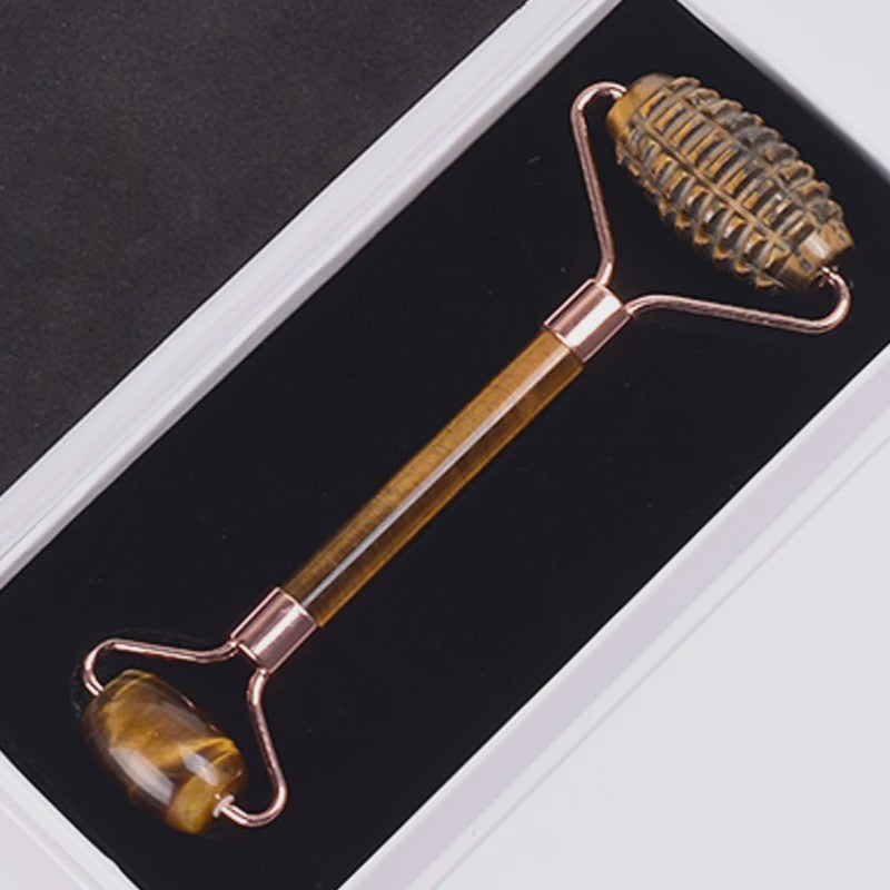 Luxe Jade Gezichtsmassage Roller & Gua Sha Set - Rose Gold