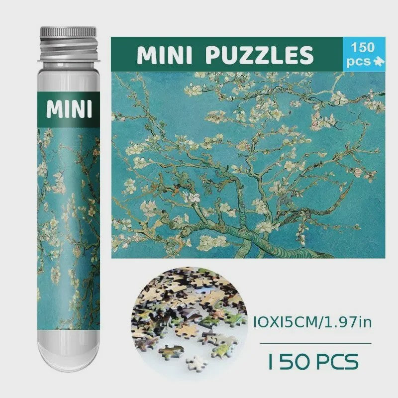 150-delige Puzzel in Proefbuis: Van Gogh's Sterrennacht - Uniek Cadeau