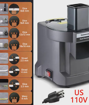 Professionele Elektrische Groentesnijder 3-in-1: Snijden, Raspen & Blokjes
