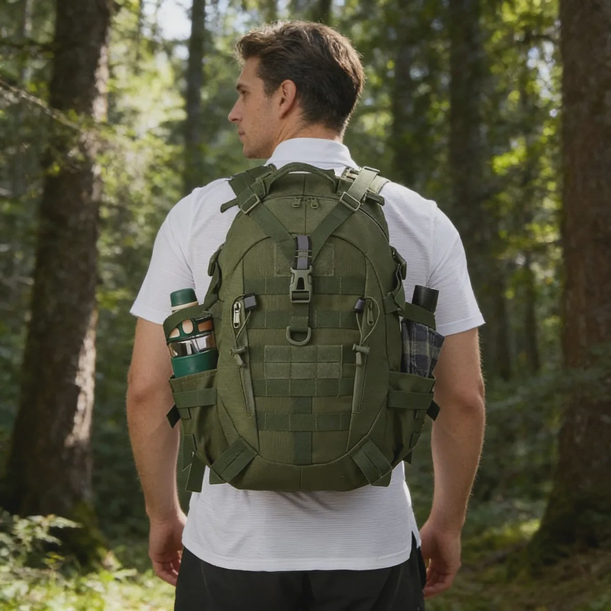 Tactische Rugzak 35L - Molle Systeem, Reflecterende Strips, Outdoor & Hiking