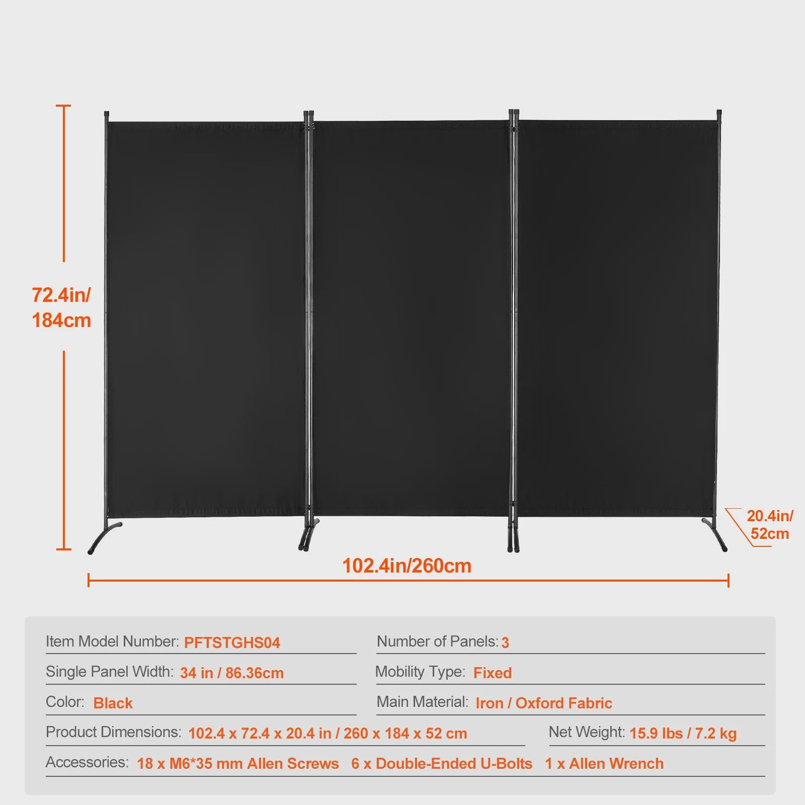 Modulair Kamerscherm 3/4/6 Panelen - Flexibele Afscheiding voor Kantoor, Slaapkamer, Hotel