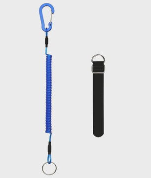 2 Meter Visco Lanyard met Hengelband - Intrekbaar Anti-Verlies Koord met Karabijnhaak