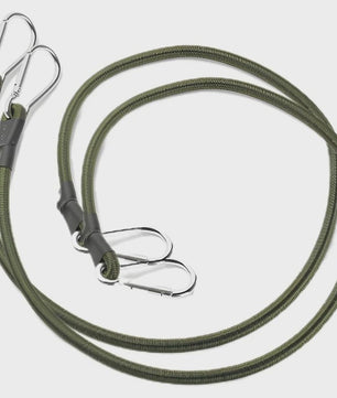 2x Elastisch Touw met Aluminium Haak - 8mm Schokabsorberend Bindtouw voor Outdoor & Camping