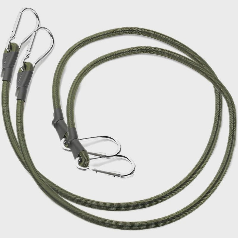 2x Elastisch Touw met Aluminium Haak - 8mm Schokabsorberend Bindtouw voor Outdoor & Camping