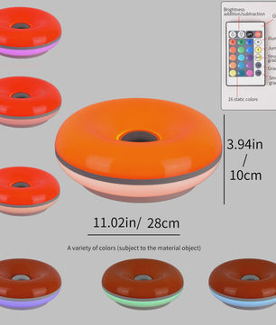 Donut Sfeerlamp met USB - Verstelbare Kleur & Helderheid - Decoratieve Tafellamp