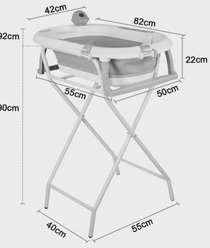Opvouwbaar Babybadje met Onderstel - Veilig en Comfortabel Baden voor Pasgeborenen en Peuters