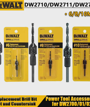 DEWALT DW2710/DW2711/DW2712 Vervangende Boor- en Verzinkset 6/8/10MM
