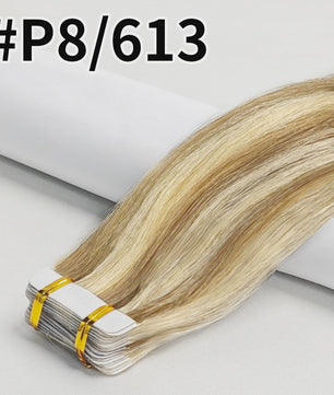 Remy Tape-in Hair Extensions - 100% Echt Menselijk Haar, Natuurlijk Zwart, Naadloos