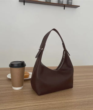 Vintage PU Lederen Schoudertas voor Dames - Hobo Stijl
