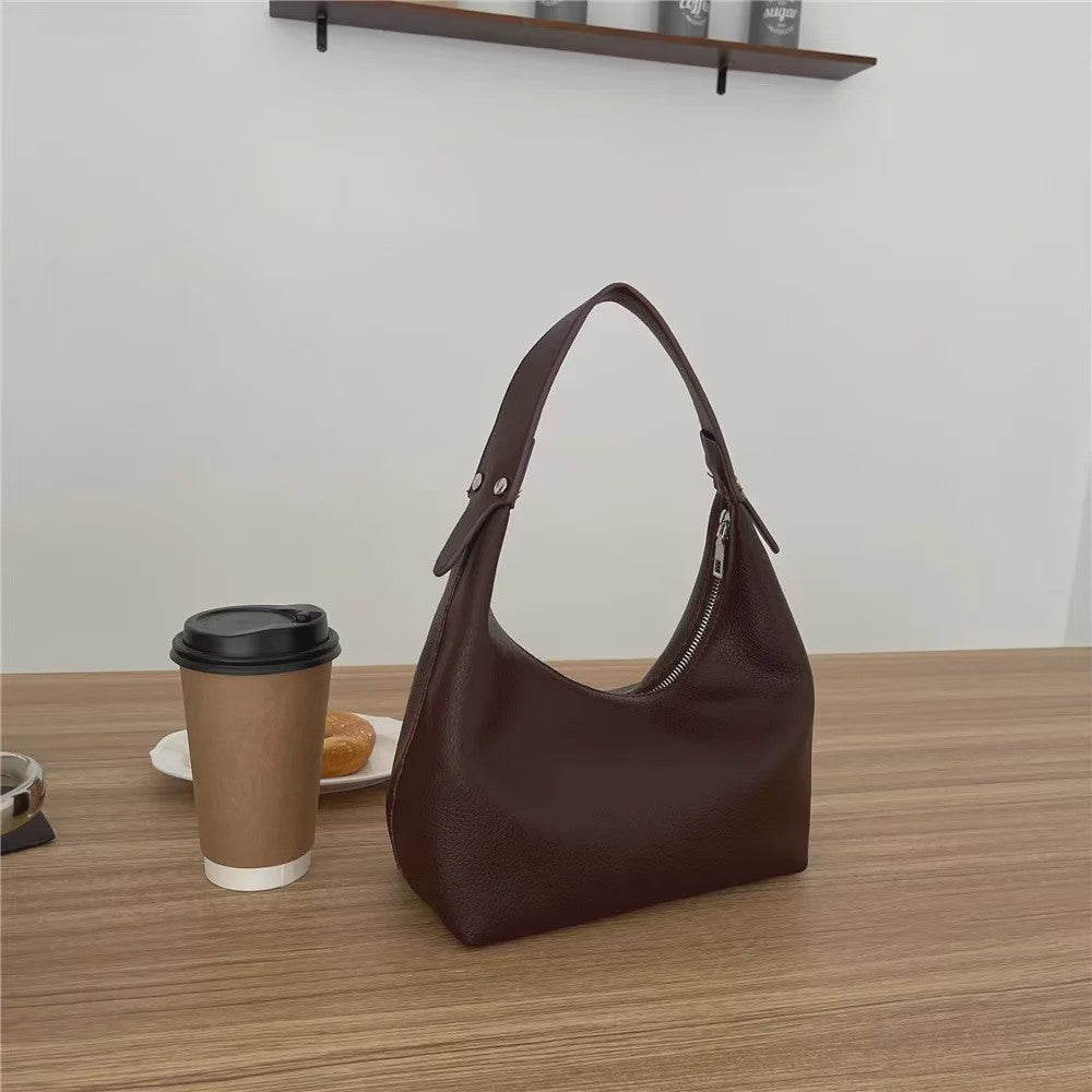Vintage PU Lederen Schoudertas voor Dames - Hobo Stijl