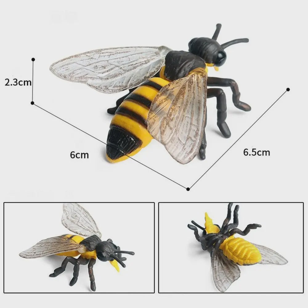 Realistische Bijen Decoratie Set - Levensechte Insect Figuurtjes voor Huis en Bureau