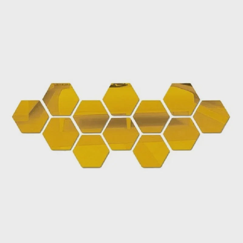 Zelfklevende Hexagon Spiegel Wandstickers - 3D Decoratie voor Elke Ruimte - DIY