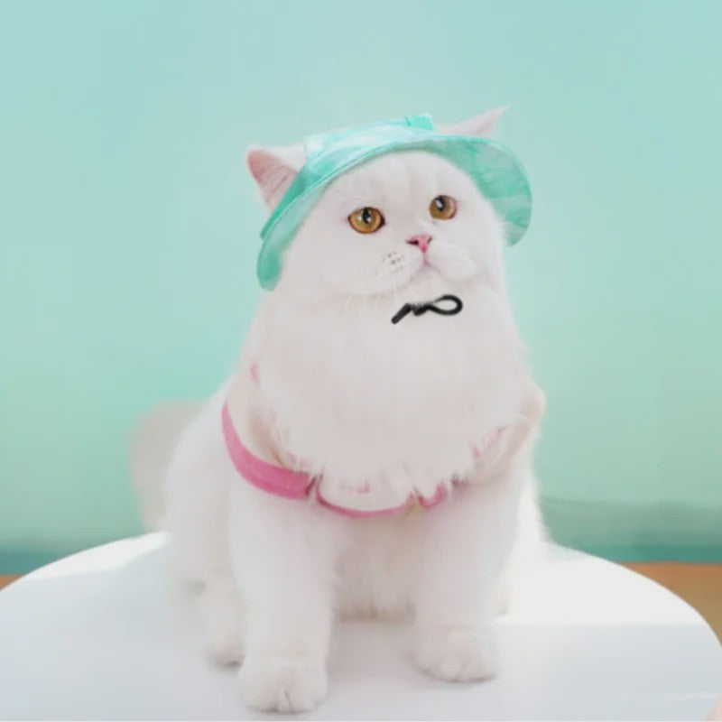 Grappige Honden- en Katten Zonnehoed met Oorgaten - Stijlvolle Tie-Dye Pet Accessoires