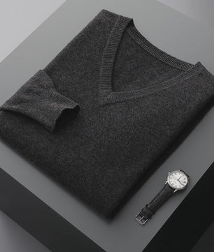 Herfst & Winter Heren V-hals Kasjmier Trui - Los, Dik & Casual