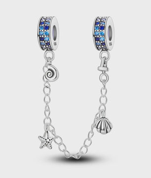 925 Sterling Zilveren Veiligheidsketting Bedel voor Armbanden - Maan, Ster, Vlinder, Hart