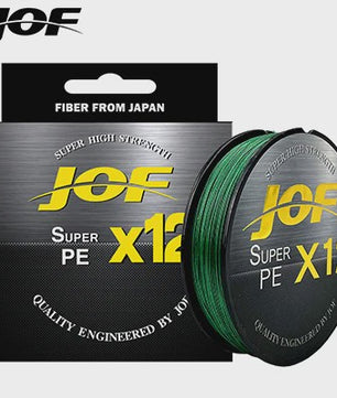 JOF X12 12-Strands Gevlochten Vislijn - Super Sterk Multifilament PE Lijn (25-92LB)