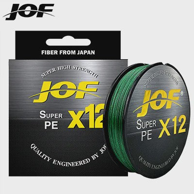 JOF X12 12-Strands Gevlochten Vislijn - Super Sterk Multifilament PE Lijn (25-92LB)