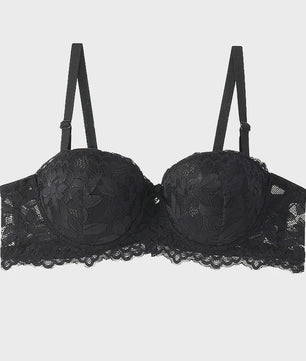 Luxe Kanten Push-Up BH met Beugel - Half Cup & Push-Up Effect voor Kleine Borsten (A/B Cup)