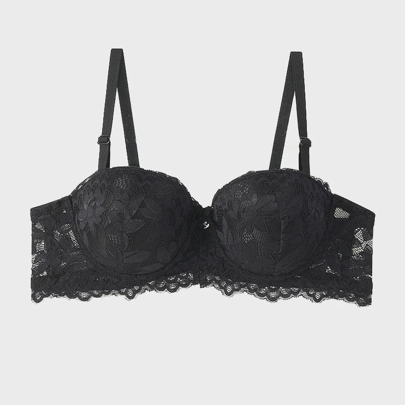 Luxe Kanten Push-Up BH met Beugel - Half Cup & Push-Up Effect voor Kleine Borsten (A/B Cup)