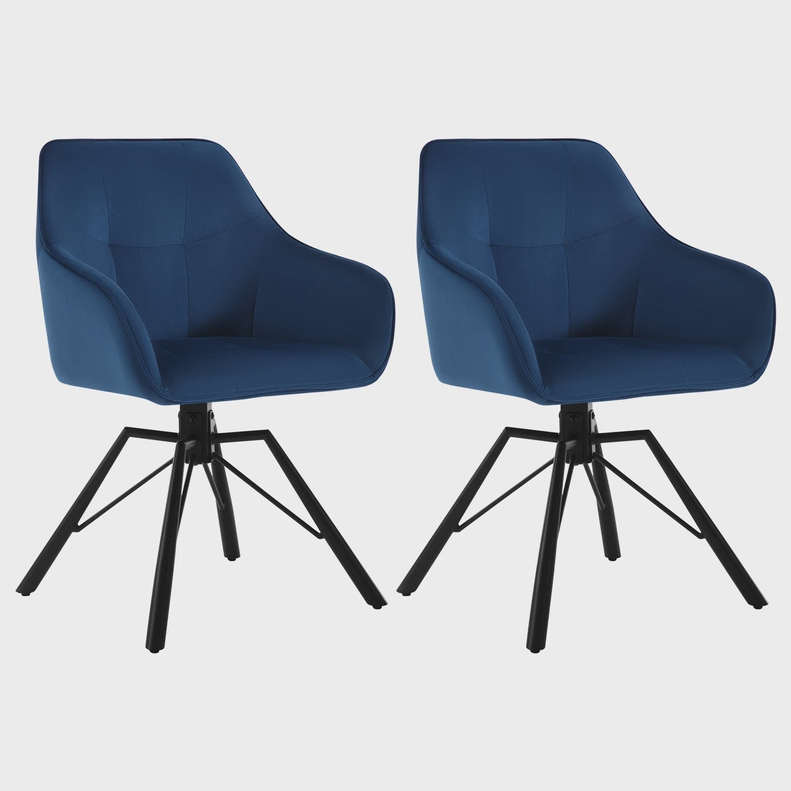 Set van 2 Comfortabele Draaistoelen met Armleuningen en Rugleuning - Stijlvol voor Keuken, Eetkamer en Woonkamer