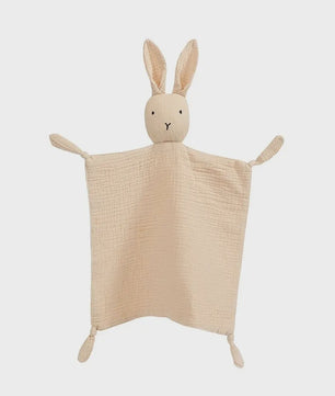 Zacht Muslin Baby Knuffeldoekje met Konijn - Comfort & Slaapmaatje voor Pasgeborenen