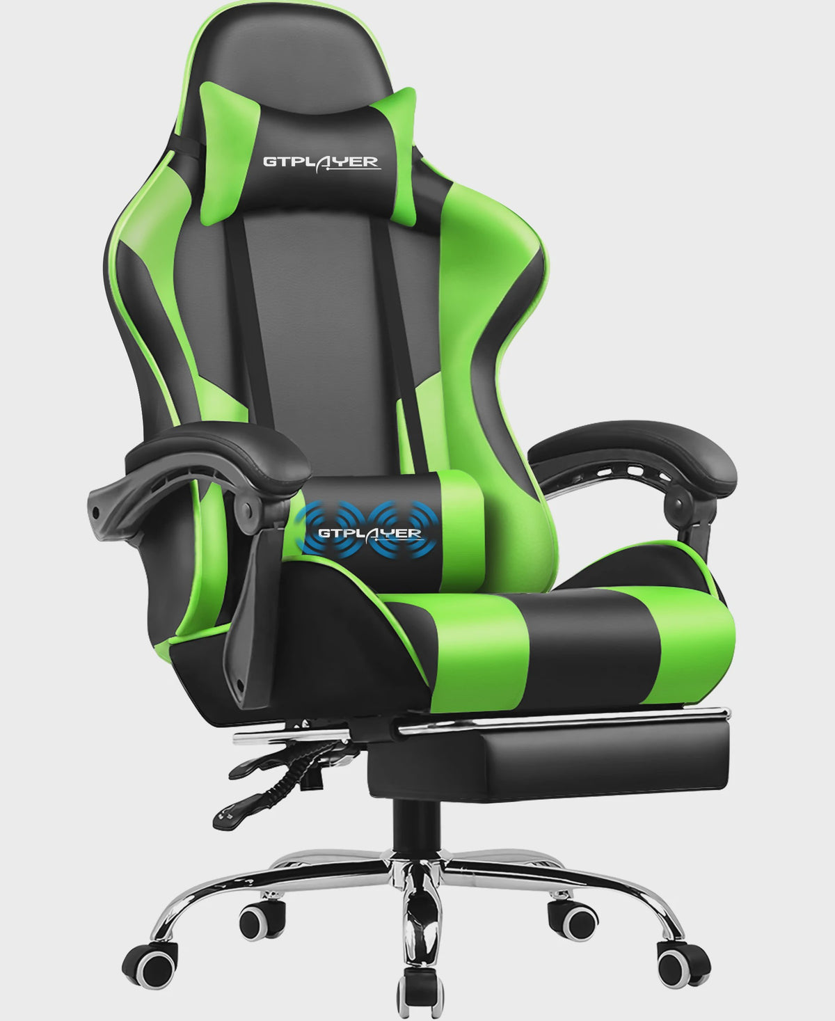 Gtplayer Ergonomische Gaming Chair met Massagefunctie en Voetensteun