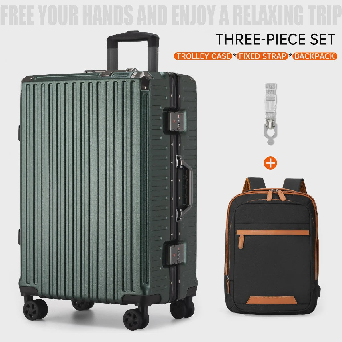 Aluminium Koffer met USB & Combinatieslot - Rolbaar Reiskoffer in Diverse Maten (20-28 inch)